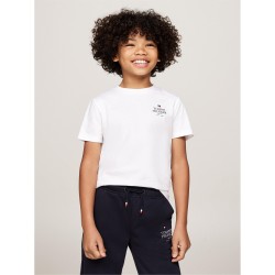 Тениска Tommy Hilfiger Short-sleeved T-shirt - White YBS тениска,tommy,hilfiger,short,sleeved,t,shirt,white,ybs