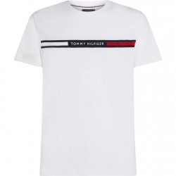 тениска,облекла,на,разпродажба,мъжки,тениски,tommy,hilfiger,logo,panel,t,shirt,white