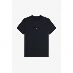 Тениска Fred Perry Embroidered Logo T Shirt - Navy 248 тениска,мъжки,тениски,fred,perry,embroidered,logo,t,shirt,navy,248