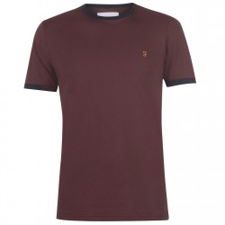 тениска,облекла,на,разпродажба,мъжки,тениски,farah,groves,ringer,t,shirt,farah,red,626