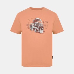 Мъжка тениска Hot Tuna Crew T Shirt Mens - Peach мъжка,тениска,мъжки,блузи,с,яка,мъжки,тениски,мъжки,потници,hot,tuna,crew,t,shirt,mens,peach
