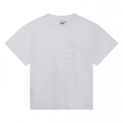 юношеска,тениска,детски,облекла,boss,logo,t,shirt,juniors,white,10p
