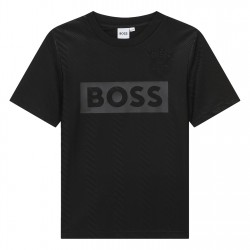 тениска,детски,3/4,панталони,boss,kids',logo,t,shirt,black,09b