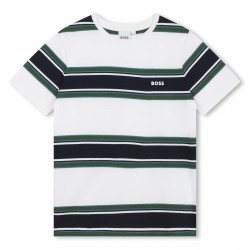 юношеска,тениска,детски,облекла,boss,striped,t,shirt,junior,white,n56