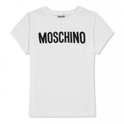юношеска,тениска,детски,3/4,панталони,moschino,logo,t,shirt,junior,white,10101
