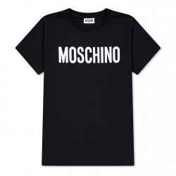 юношеска,тениска,детски,3/4,панталони,moschino,logo,t,shirt,junior,black,60100