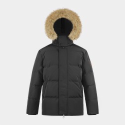 анорак,arctic,army,men,s,muskox,waterproof,baffle,stitching,detachable,hood,parka,black