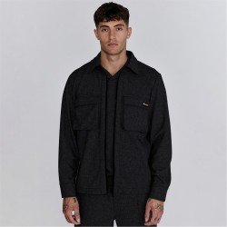 промоция,на,зимни,облекла,мъжки,якета,siksilk,smart,overshirt,mens,black