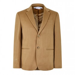 сако,мъжки,якета,off,white,logo,patch,single,breasted,blazer,camel
