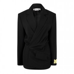 рокля,дамски,якета,и,палта,off,white,short,blazer,dress,black