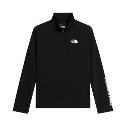 The North Face TNF Flx 1/4 Zip Juniors - Graphic Blk JK3 детски,якета,и,палта,всички,фитнес,облекла,the,north,face,tnf,flx,1,4,zip,juniors,graphic,blk,jk3