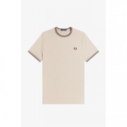 Тениска Fred Perry Twin Tipped T-Shirt - Warm Oat 50A тениска,облекла,на,разпродажба,мъжки,тениски,fred,perry,twin,tipped,t,shirt,warm,oat,50a
