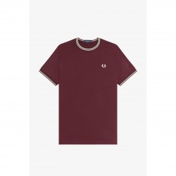 тениска,мъжки,тениски,fred,perry,twin,tipped,t,shirt,oxblood,64a