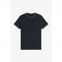 тениска,мъжки,тениски,fred,perry,twin,tipped,t,shirt,navy,52a
