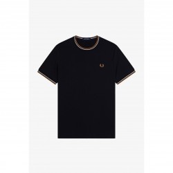 тениска,мъжки,тениски,fred,perry,twin,tipped,t,shirt,black,p69