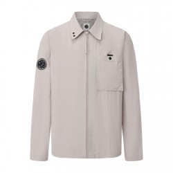 Pretty Green Heaton Overshirt Mens - Light Grey pretty,green,heaton,overshirt,mens,light,grey
