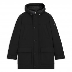 Анорак Boss Mens H-Detoni Hooded Long Sleeve Button Parka - Black 001 анорак,мъжки,якета,boss,men,s,h,detoni,hooded,long,sleeve,button,parka,black,001