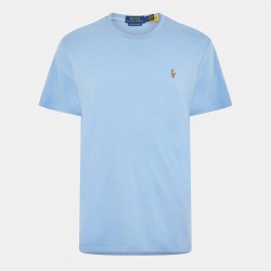 Тениска Polo Ralph Lauren Men's Regular Fit Pima T-Shirt - Channel Blue тениска,мъжки,тениски,polo,ralph,lauren,men's,regular,fit,pima,t,shirt,channel,blue