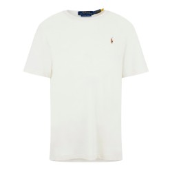 Тениска Polo Ralph Lauren Mens Regular Fit Pima T-Shirt - Pale Cream тениска,мъжки,тениски,polo,ralph,lauren,men,s,regular,fit,pima,t,shirt,pale,cream
