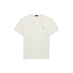 Тениска Polo Ralph Lauren Mens Regular Fit Pima T-Shirt - Pale Cream тениска,мъжки,тениски,polo,ralph,lauren,men,s,regular,fit,pima,t,shirt,pale,cream