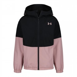 Under Armour Kids Windproof Long Sleeve Rain Anorak - Black/Pink детски,якета,и,палта,under,armour,kids,windproof,long,sleeve,rain,anorak,black,pink