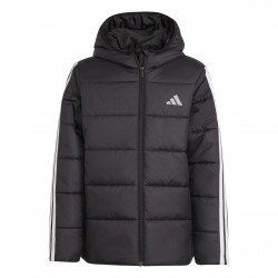 Детско яке adidas Unisex Kids Essentials 3S Hooded Long Sleeve Puffer Jacket - Black/White детско,яке,детски,якета,и,палта,adidas,unisex,kids,essentials,3s,hooded,long,sleeve,puffer,jacket,black,white