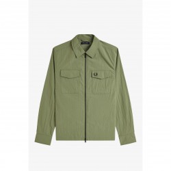 риза,с,дълъг,ръкав,мъжки,якета,fred,perry,men,s,long,sleeve,zip,overshirt,olive,mint,x88