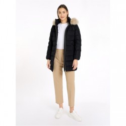 яке,дамски,якета,и,палта,tommy,hilfiger,women's,tyra,water,resistant,duck,down,thigh,length,short,puffer,jacket,black