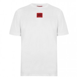 тениска,мъжки,тениски,hugo,hugo,boss,diragolino,t,shirt,white,100
