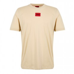 тениска,мъжки,тениски,hugo,mens,regular,fit,diragolino,t,shirt,open,beige,285