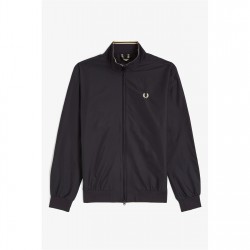 яке,мъжки,якета,fred,perry,mens,brentham,cotton,long,sleeve,harrington,jacket,black,350
