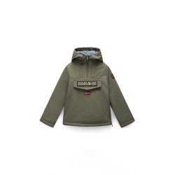 Napapijri Kids Napa Rainforest Waterproof Half-Zip Rain Anorak - Tea Leaf G0A napapijri,kids,napa,rainforest,waterproof,half,zip,rain,anorak,tea,leaf,g0a