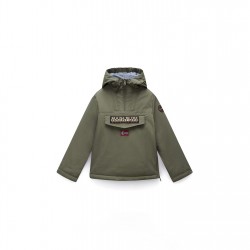 Napapijri Kids' Napa Rainforest Waterproof Half-Zip Rain Anorak - Tea Leaf G0A детски,3/4,панталони,napapijri,kids',napa,rainforest,waterproof,half,zip,rain,anorak,tea,leaf,g0a