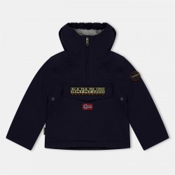 детски,3/4,панталони,napapijri,kids',napa,rainforest,waterproof,half,zip,rain,anorak,blue,marine,176