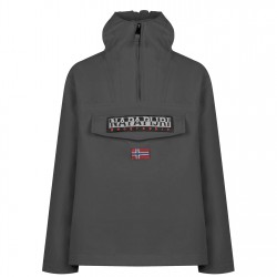 Napapijri Kids' Rainforest Water Resistant Long Sleeve Rain Anorak - Dark Grey детски,3/4,панталони,napapijri,kids',rainforest,water,resistant,long,sleeve,rain,anorak,dark,grey