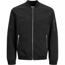 Яке Jack and Jones Men's Rush Water-Resistant Long Sleeve Bomber Jacket - Black яке,мъжки,якета,мъжки,якета,и,палта,размер+,jack,and,jones,men's,rush,water,resistant,long,sleeve,bomber,jacket,black