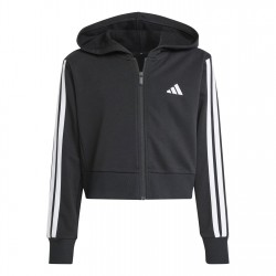 детско,горнище,детски,горнища,с,качулка,детски,облекла,adidas,essentials,girls,3,stripes,zip,track,top,hoodie,black,white