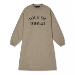 детска,тениска,детски,3/4,панталони,fear,of,god,essentials,unisex,kids,long,sleeve,logo,t,shirt,dress,heather,grey