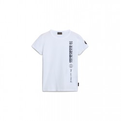 Детска тениска Napapijri Unisex Kids' Hudson Regular Fit T-Shirt - White 002 детска,тениска,детски,3/4,панталони,napapijri,unisex,kids',hudson,regular,fit,t,shirt,white,002