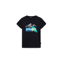 Детска тениска Napapijri Unisex Kids Liard T-Shirt - Black 041 детска,тениска,napapijri,unisex,kids,liard,t,shirt,black,041