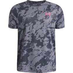 Юношеска тениска Under Armour Tech™ 2.0 Short Sleeve T-Shirt Juniors - Grey Camo/Pink юношеска,тениска,детски,тениски,лека,атлетика,under,armour,tech,2,0,short,sleeve,t,shirt,juniors,grey,camo,pink