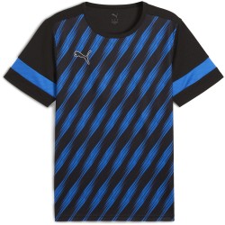 Тениска Puma Mens Attacanto Graphic Jersey Short Sleeve Performance T-Shirt - Black/Ultra B тениска,мъжки,потници,мъжки,блузи,с,яка,футбол,футболни,горнища,puma,men,s,attacanto,graphic,jersey,short,sleeve,performance,t,shirt,black,ultra,b