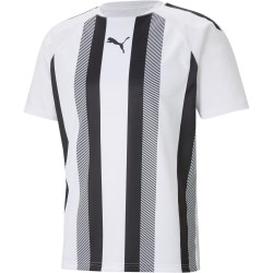 Мъжка тениска Puma Teamliga Striped Jersey T-Shirt Mens - White/Black мъжка,тениска,мъжки,тениски,мъжки,блузи,с,яка,мъжки,потници,футбол,футболни,горнища,puma,teamliga,striped,jersey,t,shirt,mens,white,black