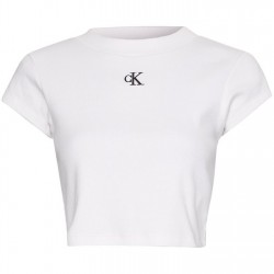 дамски,топове,дамски,тениски,calvin,klein,jeans,ck,rib,baby,tee,white