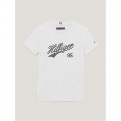 юношеска,тениска,детски,облекла,tommy,hilfiger,script,logo,t,shirt,juniors,light,heather