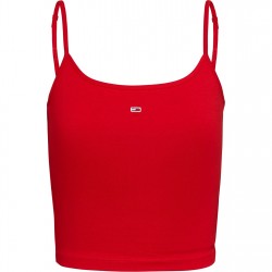 къса,блуза,tommy,jeans,tjw,cropped,essential,strap,top,deep,crimson