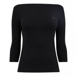 Тениска Tommy Hilfiger Women's Cody Slim Boat Neck Long-Sleeve T-Shirt - Black тениска,дамски,топове,tommy,hilfiger,women's,cody,slim,boat,neck,long,sleeve,t,shirt,black