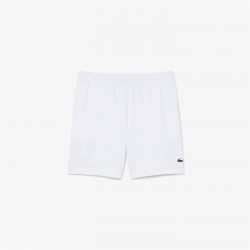 Къси панталони Lacoste Men's Tech Performance Tennis Shorts - White 001 къси,панталони,тенис,в,училище,мъжки,къси,панталони,мъжко,облекло,за,тенис,мъжко,тенис,облекло,бадминтон,бадминтон,облекла,облекла,за,хокей,падел,тенис,ску