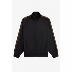 анцуг,мъжки,ежедневни,облекла,мъжки,екипи,fred,perry,men's,tape,poly,tracksuit,black,shade,s77