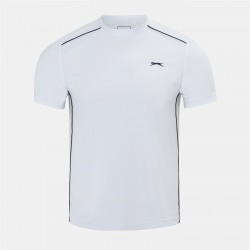 Тениска Slazenger Men's Tennis Tech Short Sleeve Performance T-Shirt - White тениска,тенис,в,училище,мъжки,тениски,мъжко,облекло,за,тенис,мъжко,тенис,облекло,бадминтон,бадминтон,облекла,облекла,за,хокей,падел,тенис,скуош,топки,за,ск